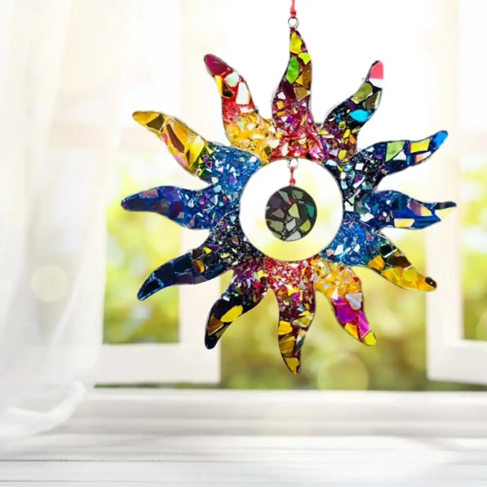 

Stained Glass Window Hangings Rainbow Sun Suncatcher Yard Decorations Clearance For Outdoor Wall Art, Sun Wall Decor, Patio New