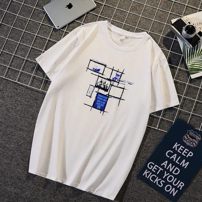 

Cotton T-shirt 2021 summer short sleeve men's jacket young and middle-aged casual printing half sleeve size T-shirt