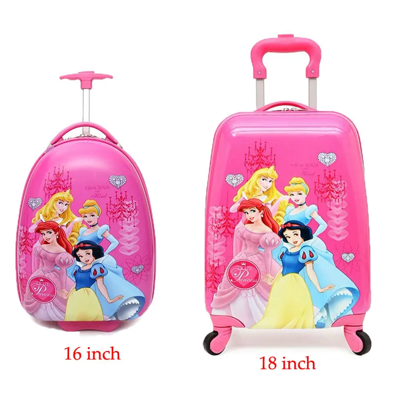 Cartoon suitcase 16/18 дюймов, детский мультяшный багаж на колесиках, детский дорожный костюм, чехол на колесиках, багаж для детей, подарок, жесткий чехол, чехол для костюма - Цвет: Cartoon suitcase