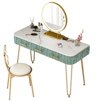 120cm makeup storage vanity desk with light mirror marble desktop luxury home bedroom furniture girl dresser