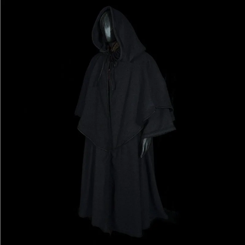 Унисекс косплей средневековый винтажный костюм монаха пастора ведьмы мужской