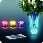 10 светодиодный Дистанционное управление RGB погружной светильник Батарея работает под водой светодиодный ночник на открытом воздухе Ваза Сад вечерние украшения