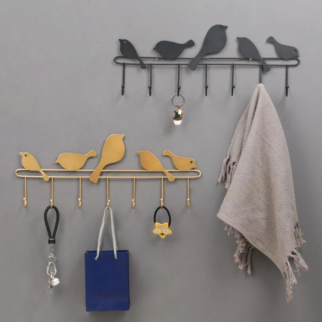 

Wrought Iron Bird Hook Door Hook Hanger for Keys, Towels, Clothes Bags