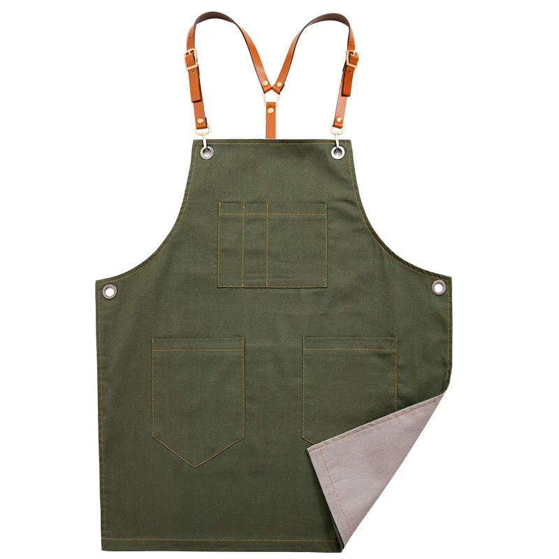 Двусторонний фартук простой и стильный для кухни кофейни ресторана