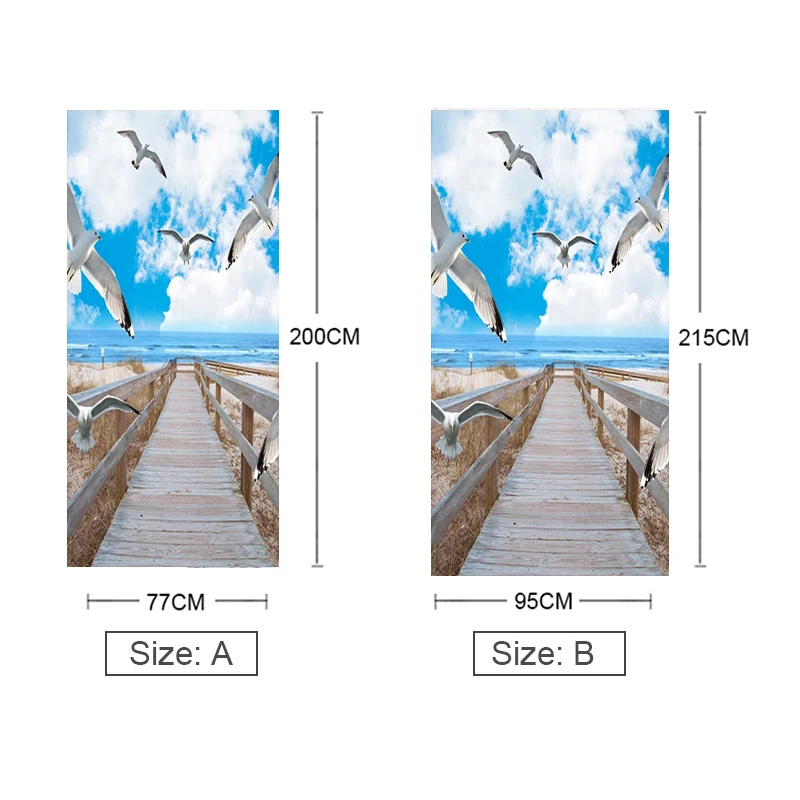 2 шт./компл. голубое небо Приморье деревянный мост голубь декор дома DIY 3D дверь