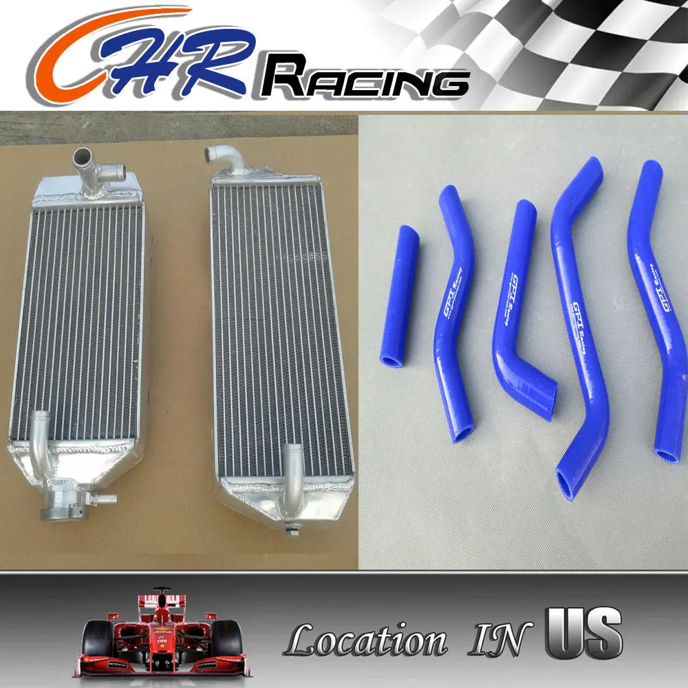 Алюминиевый радиатор и шланг L &amp R для SUZUKI RMZ250 RMZ 250 2007 2008 2009 | Автомобили мотоциклы