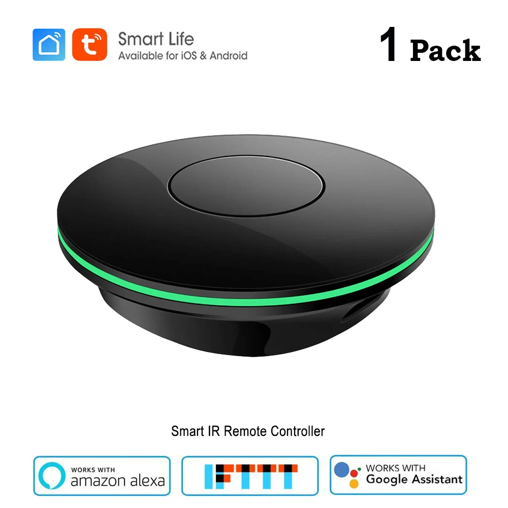 Black 1pc Wifi smart ir управление кондиционер ТВ квадратный вентилятор ТВ Универсальный ИК пульт дистанционного управления Лер приложение Smart Life Совместимость Google Alexa iFTTT - Цвет: Black 1pc