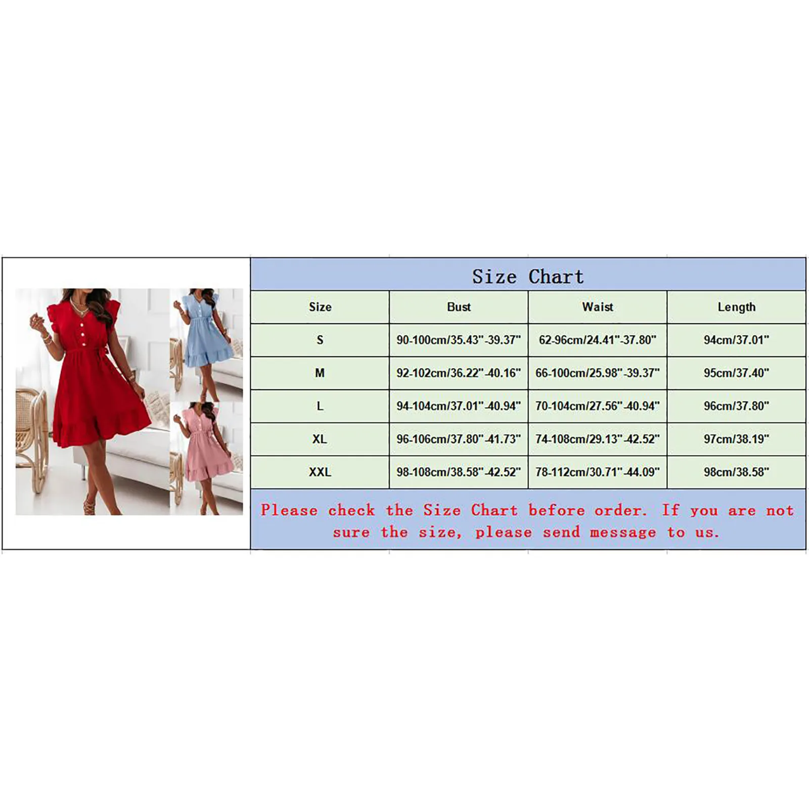 

SAGACE Women's Summer Waist Waist Ttie V-neck Leaf Sleeve Loose Big Swing Dress Summer Women's Casual Dresses