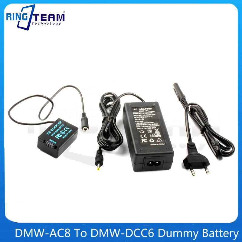 

AC Adapter DMW-AC8 + DMW-DCC6 BMB9 For Panasonic Cameras DMC-FZ40K FZ45K FZ47K FZ48K FZ60 FZ62 FZ70 FZ80 FZ82 FZ72 FZ100K FZ150K