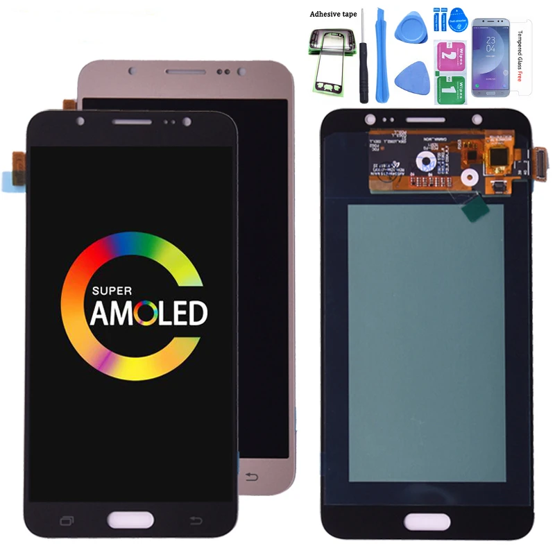 Оригинальный супер Amoled для Samsung Galaxy J7 2016 J710 SM J710F J710M J710H ЖК дисплей и сенсорный
