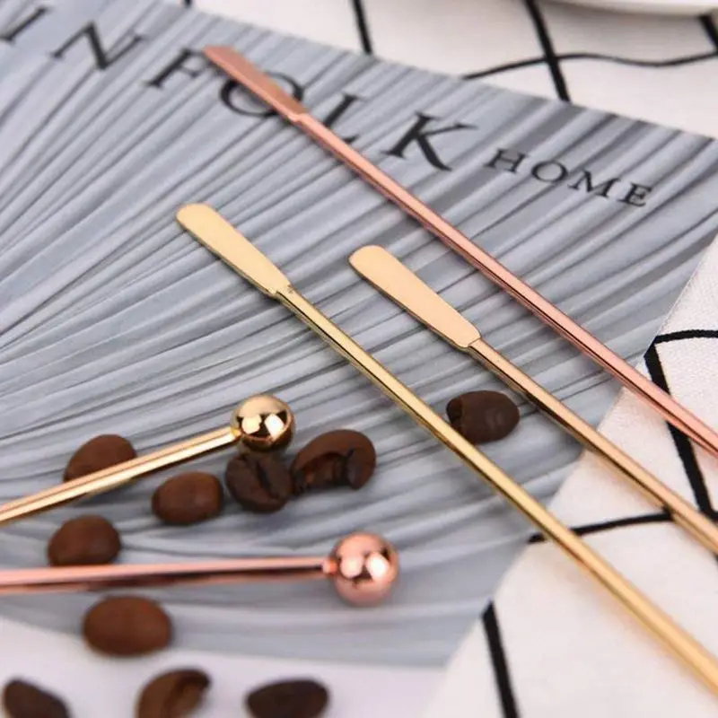 Нержавеющая сталь Кофе Напиток мешалки перемешать коктейль палочка для