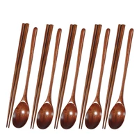 teak wooden spoons and chopsticks set non stick spoons soup teaspoon for kitchen cooking utensil tools