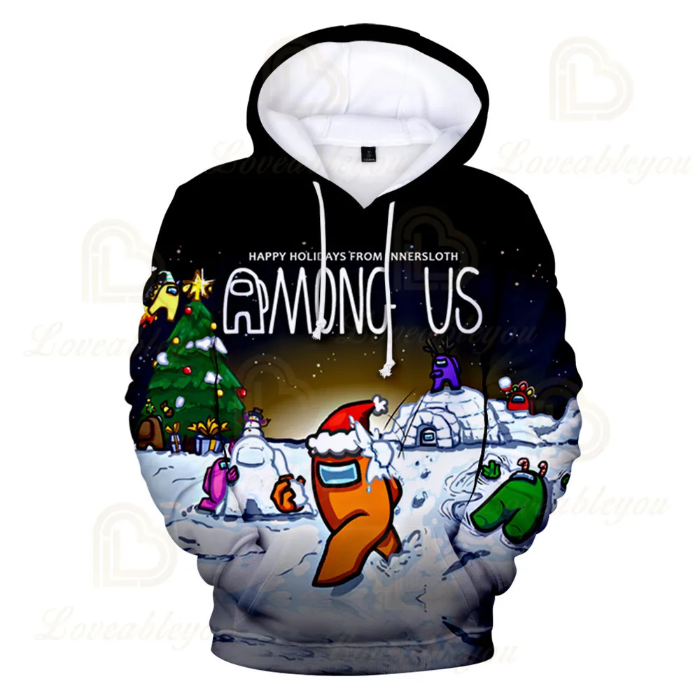 Детские толстовки Game Us 3D для подростков мужчин женщин большие размеры детские