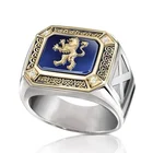 Мужское кольцо из нержавеющей стали, в европейском стиле