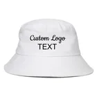 Панама хлопковая с вышивкой и текстом на заказ, шляпа от солнца для мужчин и женщин, Пляжная шапка, Прямая поставка