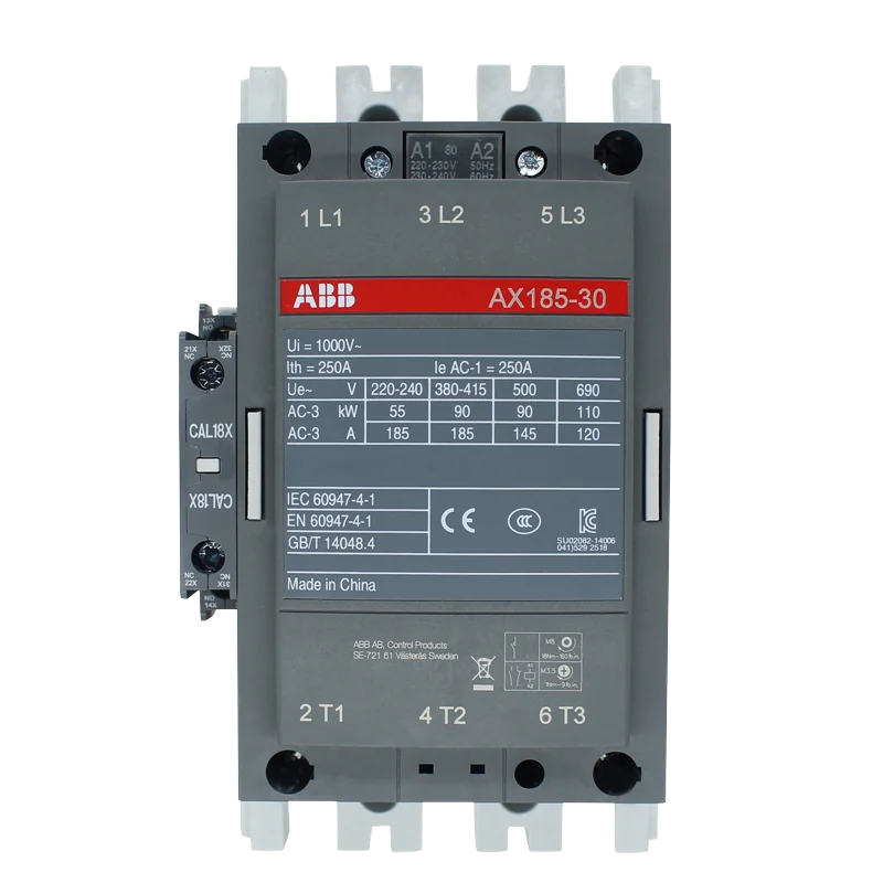 ABB 3 ploe контакторы AX серии 1NC & 1NO 50 Гц/60 Гц 24V ~ 440V 185A AX185 30 11|Замыкатели| |