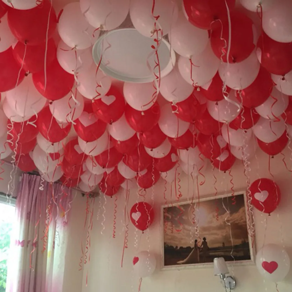 Свадьба День святого Валентина i Love You Воздушные шары гелиевые надувные красное