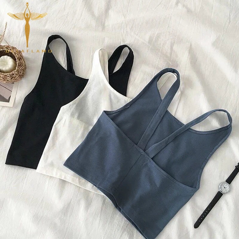 

Round Neck Off Shoulder Women Cropped Tops Sexy Backless Bodycon Basic Tank Tops Streetwear Nightclub Vintage Female Top Vest