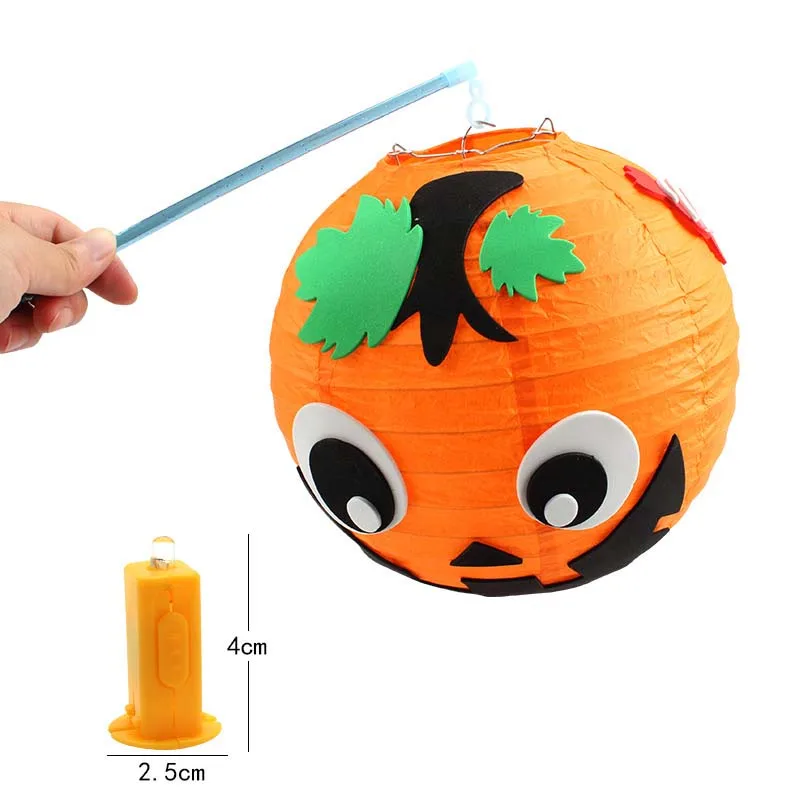 Украшения на хэлоуин популярный товар светодиодный Бумага тыква подвесной