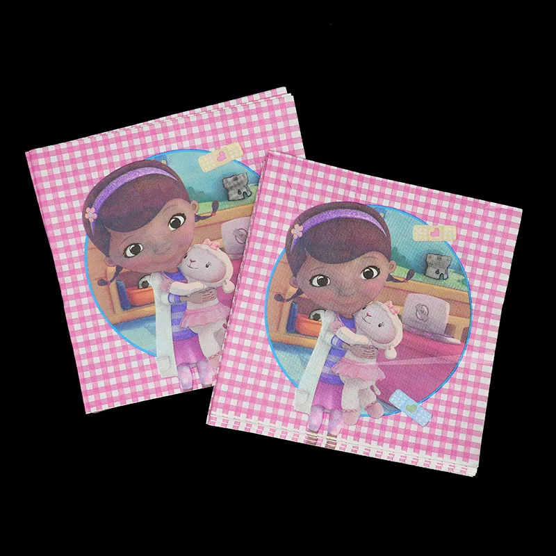 61 шт./лот Doc McStuffins одноразовая посуда McStuffins тарелки салфетки для стаканчиков скатерти McStuffins украшения на день рождения