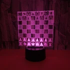 Шахматы дизайн 3D иллюзия Лампа Hoom Свадебные сувениры ночные светильники творческий настольные лампы реагирующие на прикосновения превосходные рождественские подарки