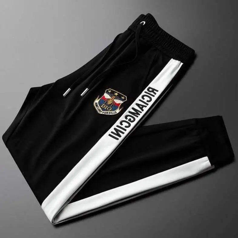 

New Trendy Ice Silk Pants Men's Spring/Summer Loose All-Match Trendy Handsome plus Size Sports Casual Jogger Pants