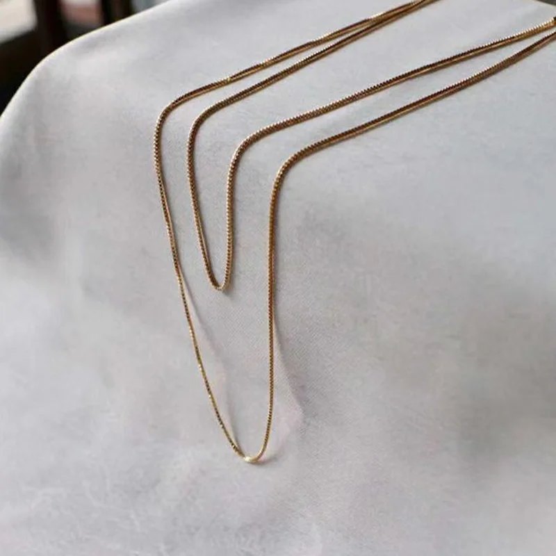 

New 2021 Clavicle Chain Soft Snake Bone Chain Double Layer Simple Design Choker Necklace for Women Luxury Jewelry Wholesale Bulk