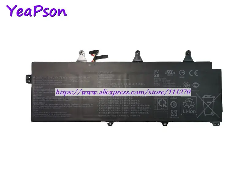 Ноутбук Yeapson 15 4 в 4940 мАч оригинальный C41N1802 Аккумулятор для ноутбука Asus ROG Zephyrus GX701