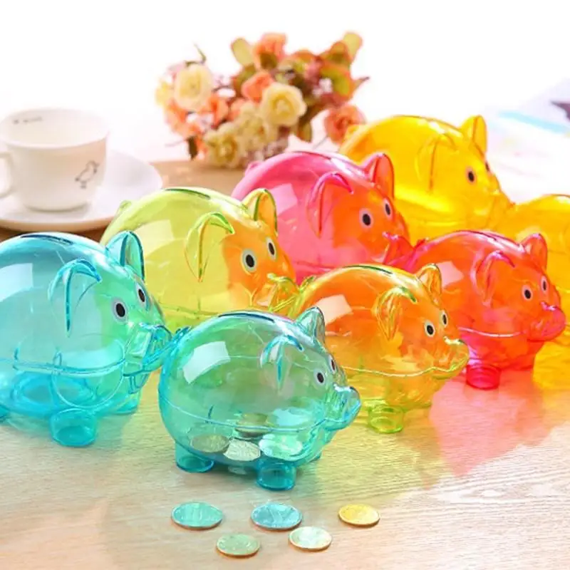 

Creative Personality Cartoon Transparent Piggy Children Piggy Bank Can Be Taken Out Home Decoration Give Children Birthday Gift