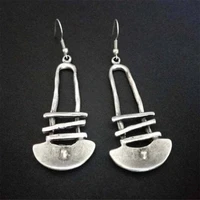 european and american bohemian national style silver pendant earrings female earrings