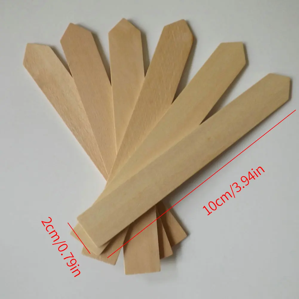 

50PCS Wooden Plant Markers Garden Bonsai Succulent Seedings Tags Gardening Eco-Friendly Labels Stake Potted Herbs Flowers Label