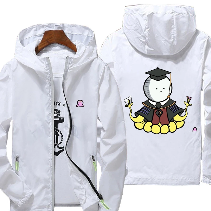 

Jacket Assassination Classroom windbreaker spring summer Reflective jacket men's street windbreaker hoodie zipper thin jacket