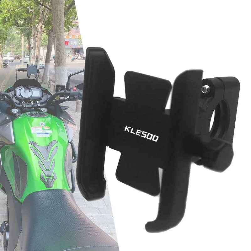 

KLE500 LOGO For KAWASAKI KLE 500 High Quality Motorcycle Accessories Aluminum Mobile Phone Bracket Stand Holder