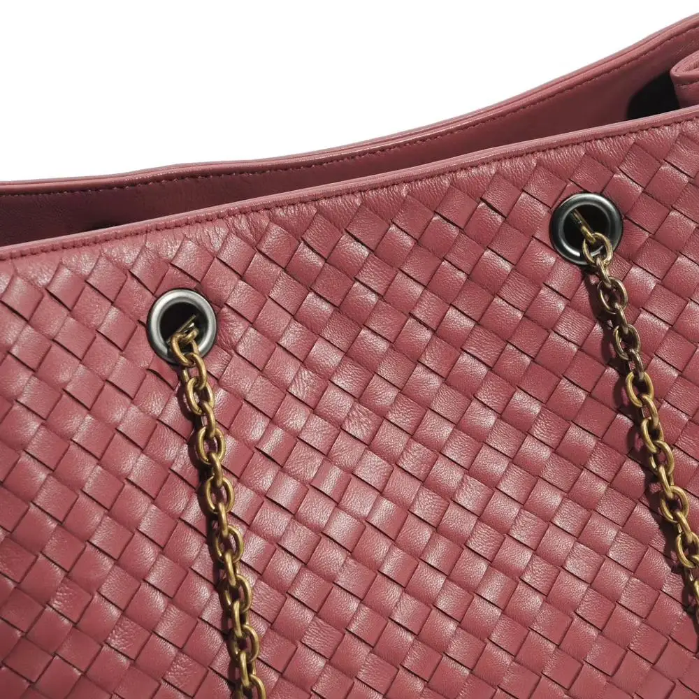 

Women's Shoulder Bag 100% Sheepskin Leather Tote Shopping Bag Luxury Brand Design Handbag Fashion Simple Large Capacity 2020 New