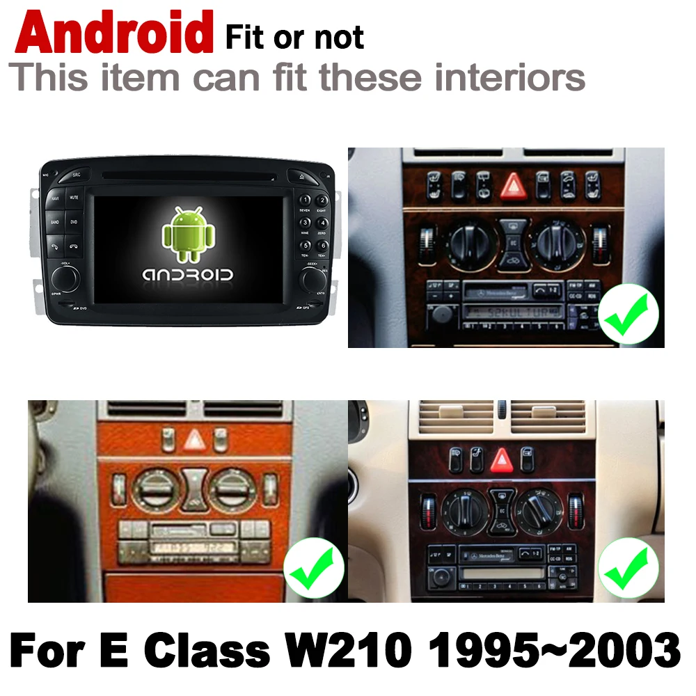 Android 8 0 up GPS 2 Din система автомобильного радио для Mercedes Benz E Class W210 1995 ~ 2003 NTG