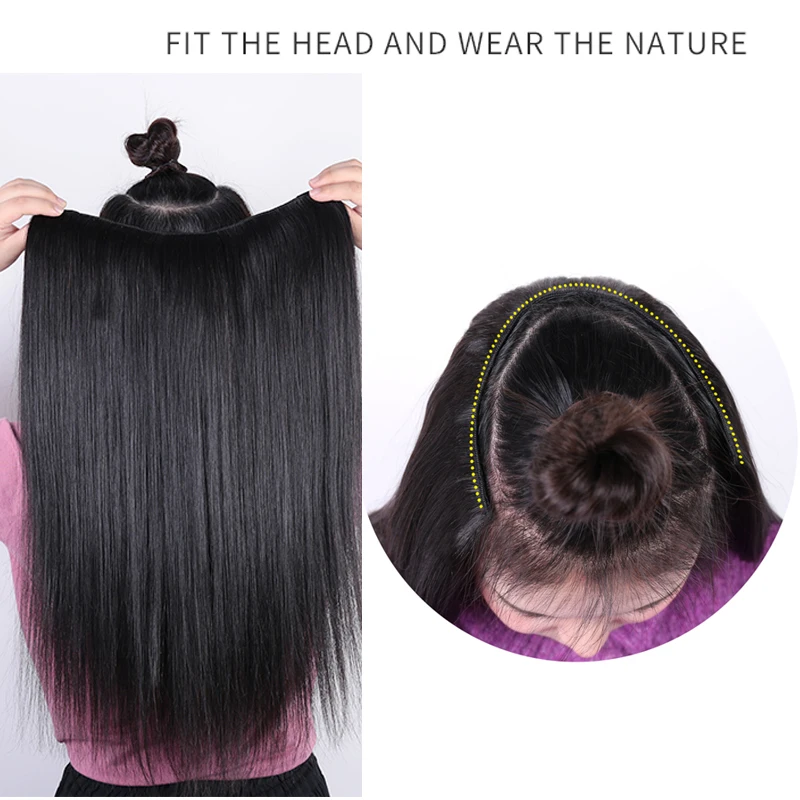 Волнистый прямой U-образный полупарик для женщин натуральные женские короткие