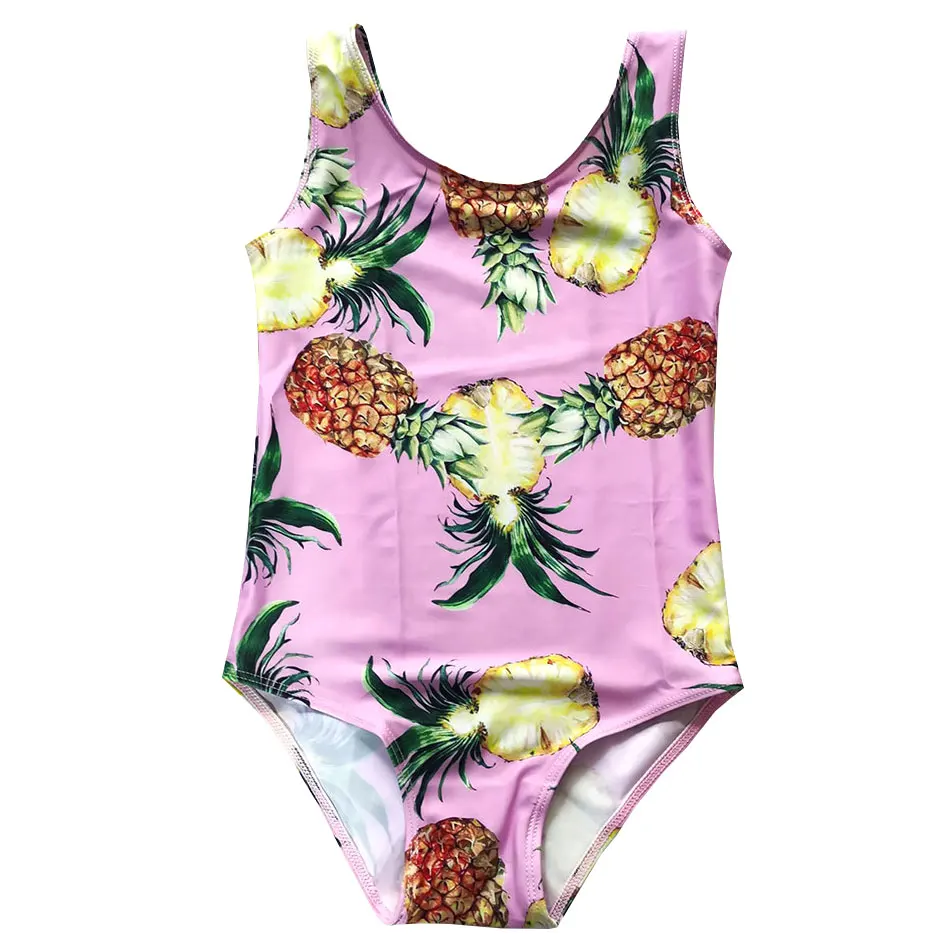 Infant Girl Swimsuit One Piece Kids Swimwear Print Toddler Girls Bathing Suit Monokini Swimming Little Beachwear 2021 | Спорт и