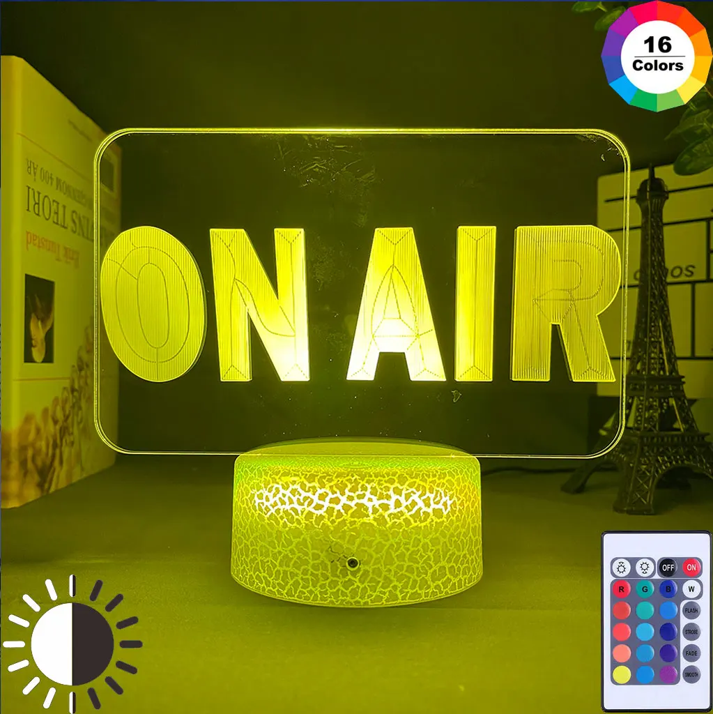 3D ночник с логотипом на воздушной консоли игровая комната настольная установка