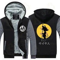 goku cosplay costume hoodies japan anime autumn tracksuit sweatshirt men sport noctilucous winter collar cap zipper hoody