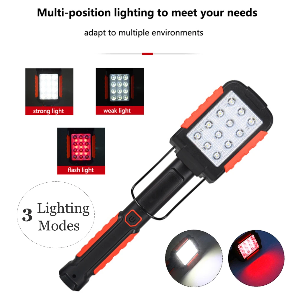 Портативный светодиодный фонарь Магнитный фонарик USB Перезаряжаемый ремонт