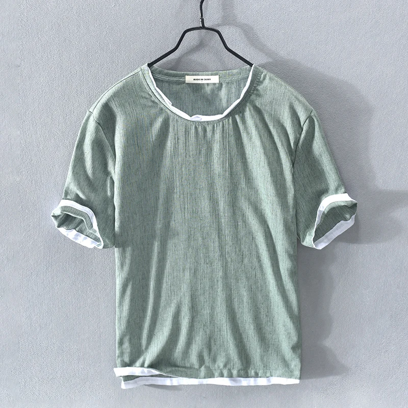 Футболка мужская с коротким рукавом дизайнерская модная тенниска из хлопка и