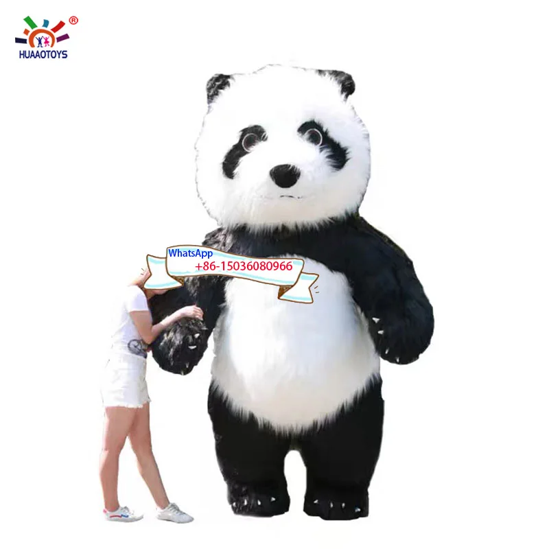 

Panda Mascot Costume Inflatable Set Birthday Gift 2.6m/3m Advertising Mascot Adult Cosplay Fursuit Halloween Performance Costume