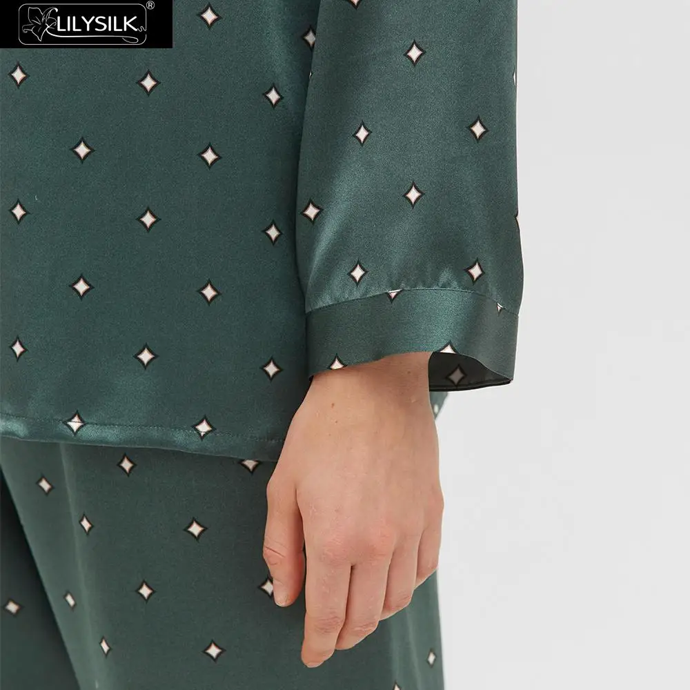 LilySilk Silk Pajamas set Classic Polka Dot New Women Free Shipping