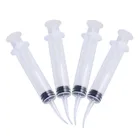 4 шт.упак. одноразовый прозрачный стоматологический шприц для промывания бутылок с изогнутым наконечником уход за зубами гигиена полости рта Отбеливание зубов очиститель 12cc