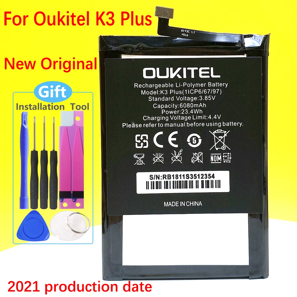 100% Новый оригинальный аккумулятор для смартфона OUKITEL K3 PLUS в наличии высокое