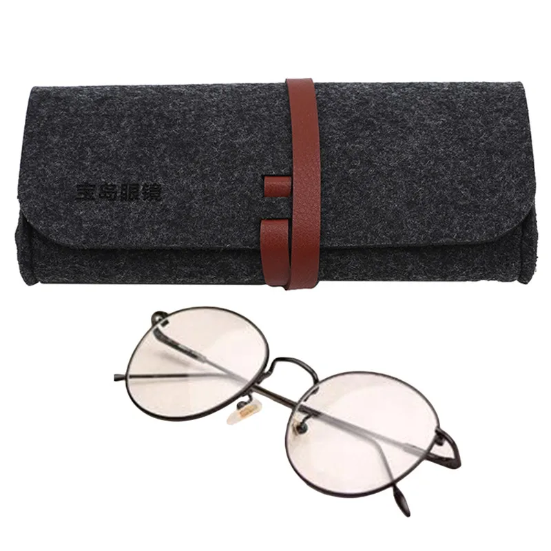Чехол для очков 1 шт. сумка хранения однотонный в комплекте войлочная защитный