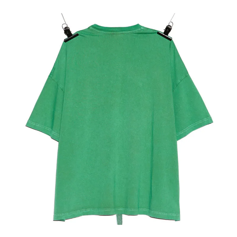 

KPOP G-Dragon Green Printing Peaceminusone T-shirt Summer Wear Breathable Clothes Fans Collection