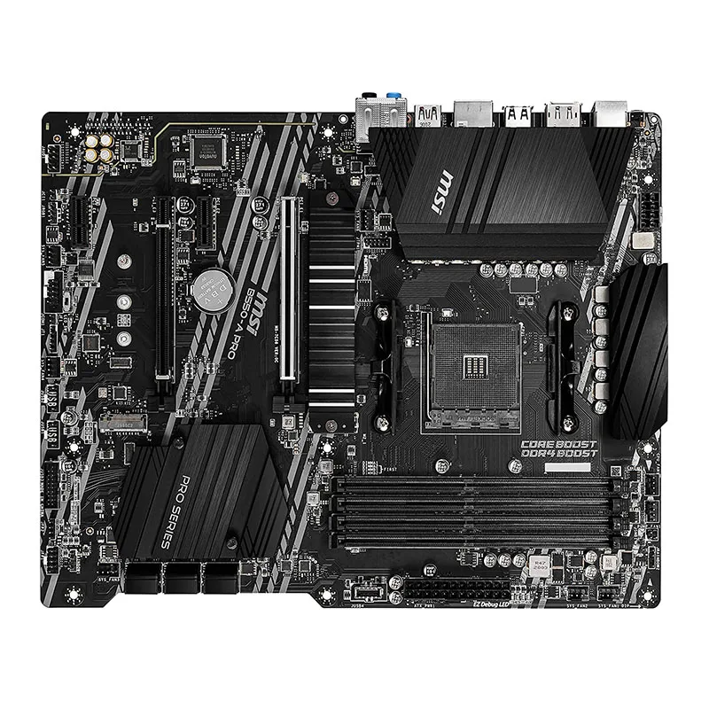 Verkauf B550-A PRO Für MSI Unterstützung 3rd Gen AMD Ryzen Buchse AM4 AMD B550 M.2 Mit Unterstützt DDR4 Speicher PCI-E 4,0 3 ×USB 3,2 Gen1 Interface