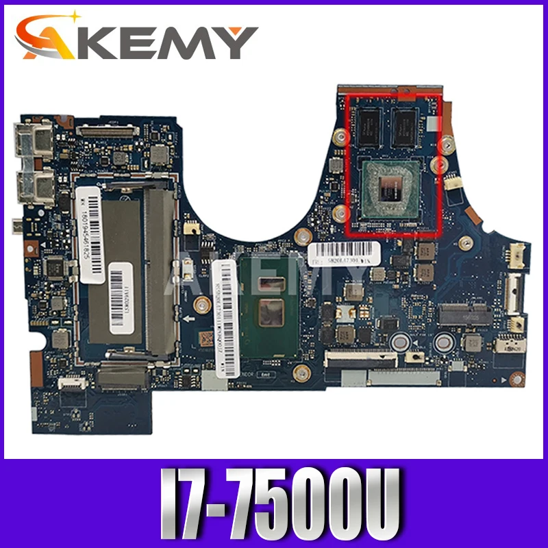 

High quality 5B20M14141 for Lenovo YOGA 710-14IKB Motherboard With I7-7500U CPU LA-D471P N16S-GTR-S-A2 2GB GPU Tested