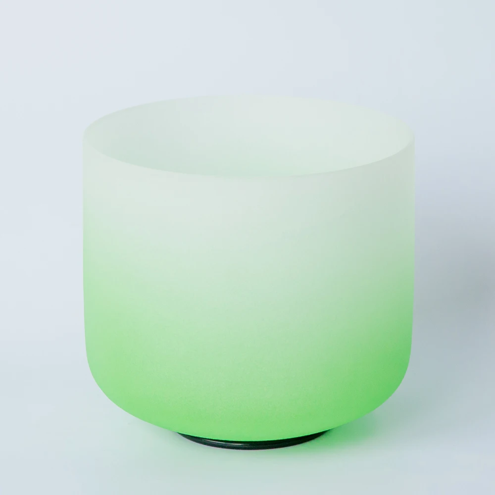 10 Inch F Note Half Color Heart Chakra Meditation Quartz Crystal Singing Bowl | Спорт и развлечения